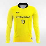 Yellow Long Sleeve Soccer Jersey Design