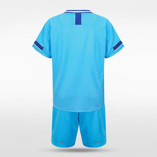 Sky Blue Custom Kids Football Kit