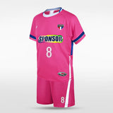 Pink Custom Kids Football Kit Design