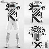 Men Custom Soccer Uniforms White and Black 