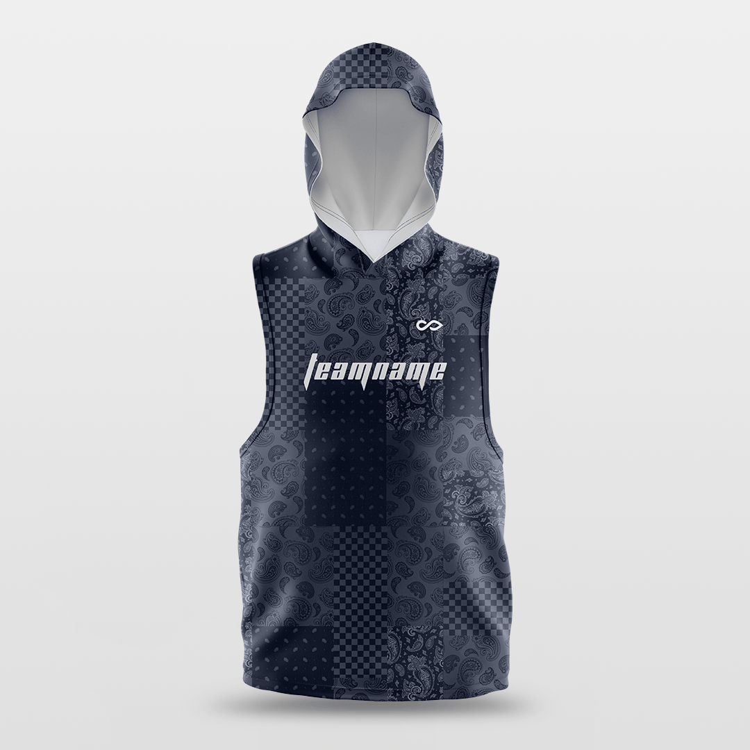 Sleeveless top basketball hoodie