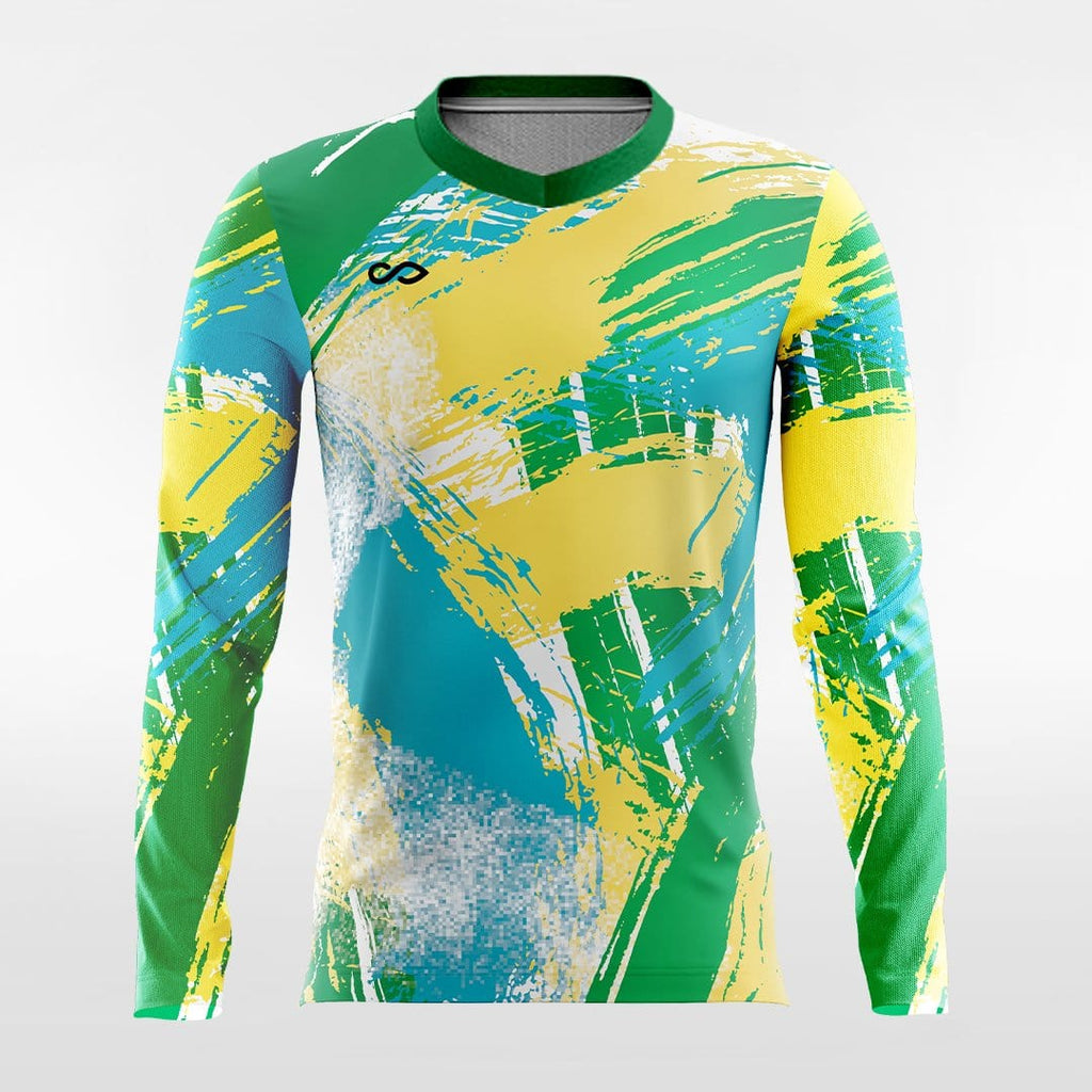 Green Camo Soccer Jersey with Long Sleeve