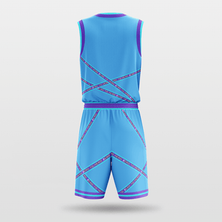 Blue Stripe Fission Basketball Set Design