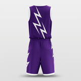 Purple Thunder Customized Basketball Set