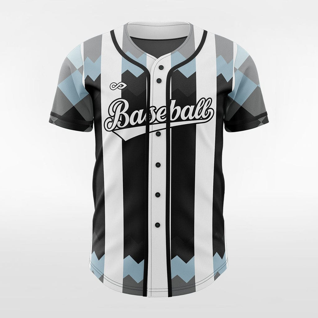 Pixel Fire-Custom Sublimated Button Down Baseball Jersey-XTeamwear
