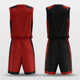Red&Black Field Reversible Basketball Set