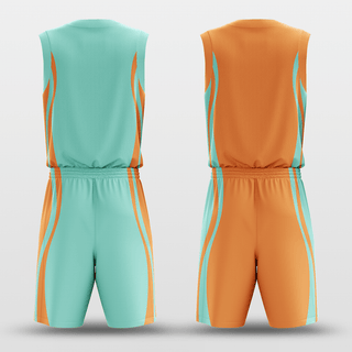 Mint&OrangeClassic29 Reversible Basketball Set