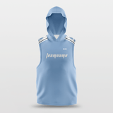 Carolina Blue - Customized Basketball Sleeveless Hoodies