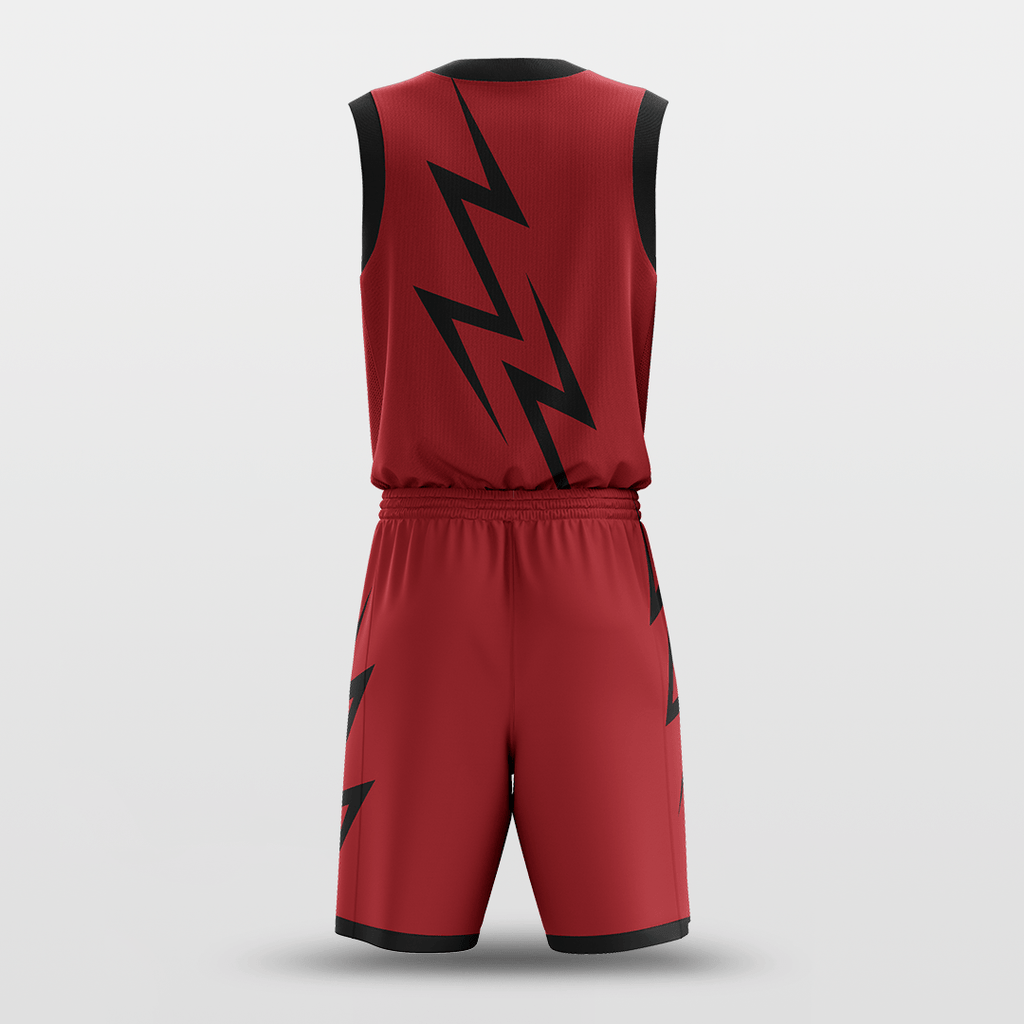 Red Thunder Sublimated Basketball Set