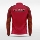 Red Embrace Orbit Full-Zip Jacket Design