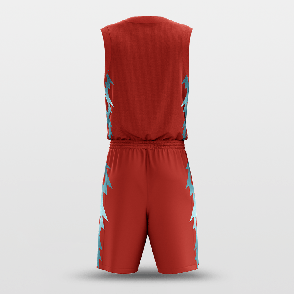 Red Spark Sublimated Basketball Set