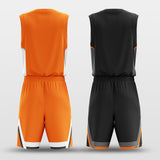 Burning Custom Reversible Basketball Set Orange and Black