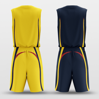 Yellow&NavyClassic20 Reversible Basketball Set