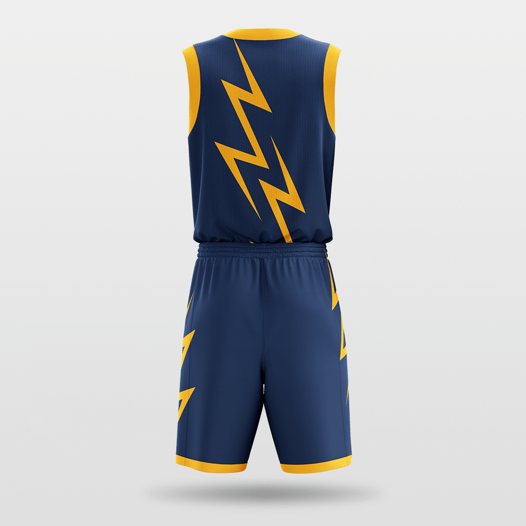 Navy Thunder Customized Basketball Set