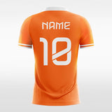 Custom Orange Stripe Team Soccer Jerseys