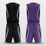 Black & PurplePlume Reversible Basketball Set