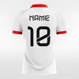 Custom Red & White Men's Sublimated Soccer Jersey