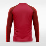 Red Embrace Radiance Men 1/4 Zip Jersey Design