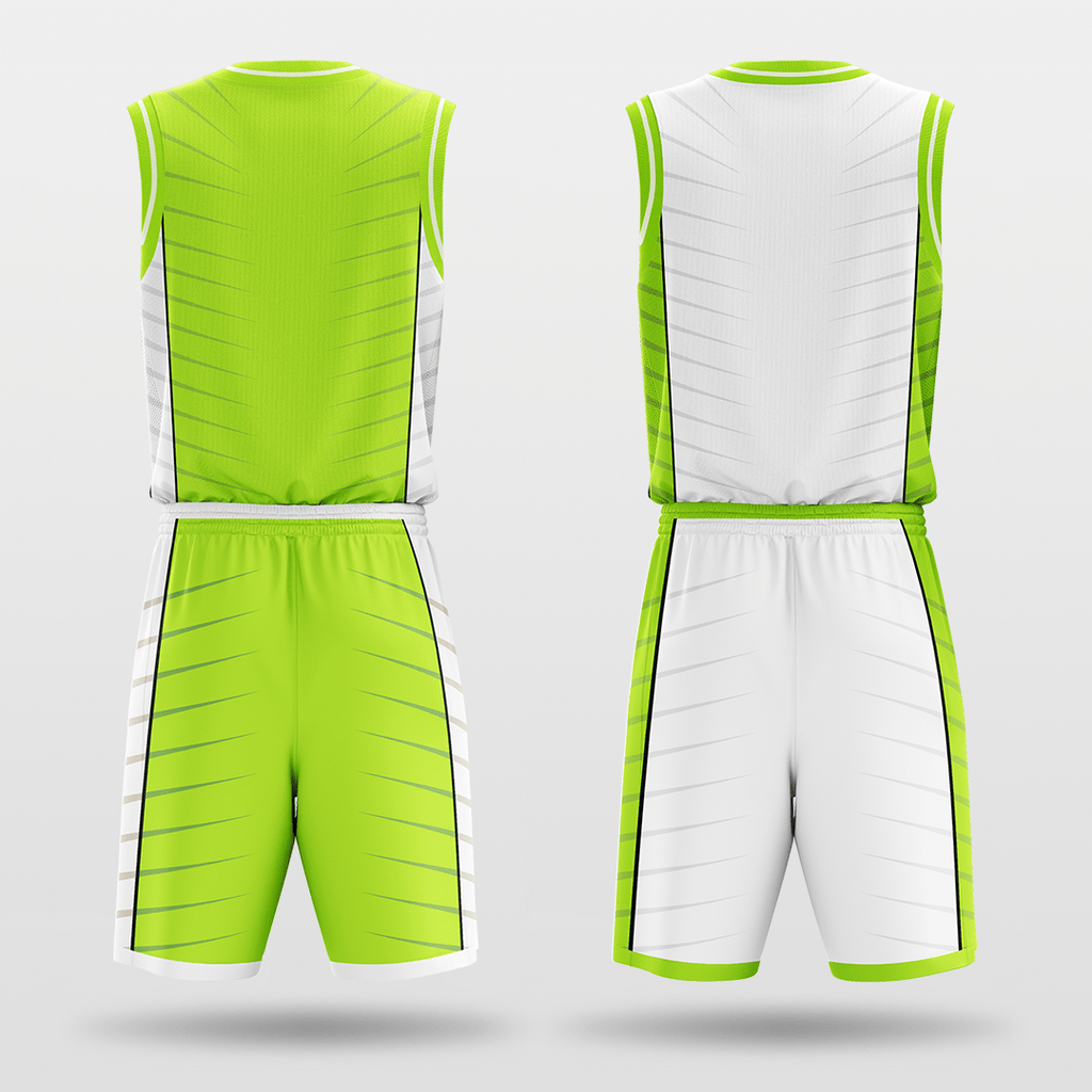 Fluorescent&White Reversible Basketball Jersey