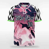 Pink Haze - Customized Men's Sublimated 2-Button Baseball Jersey