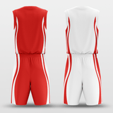 Red&White Classic31 Reversible Basketball Set