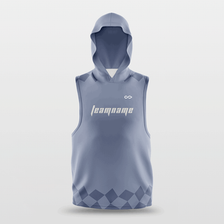 Navy Custom Basketball Sleeveless Hoodies