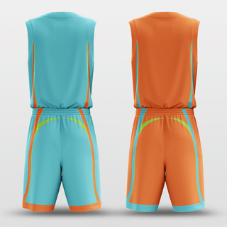 Cyan&Orange Classic20 Reversible Basketball Set