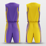 Purple&Yellow Classic33 Reversible Basketball Set