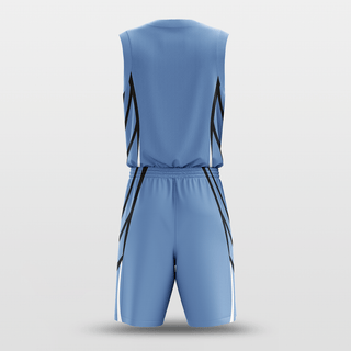 Blue Sublimated Basketball Uniform