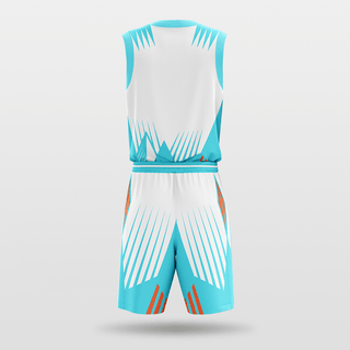 Blue and White Sublimated Basketball Jersey