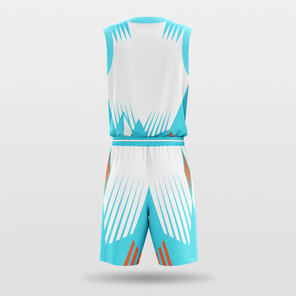 Blue and White Sublimated Basketball Jersey