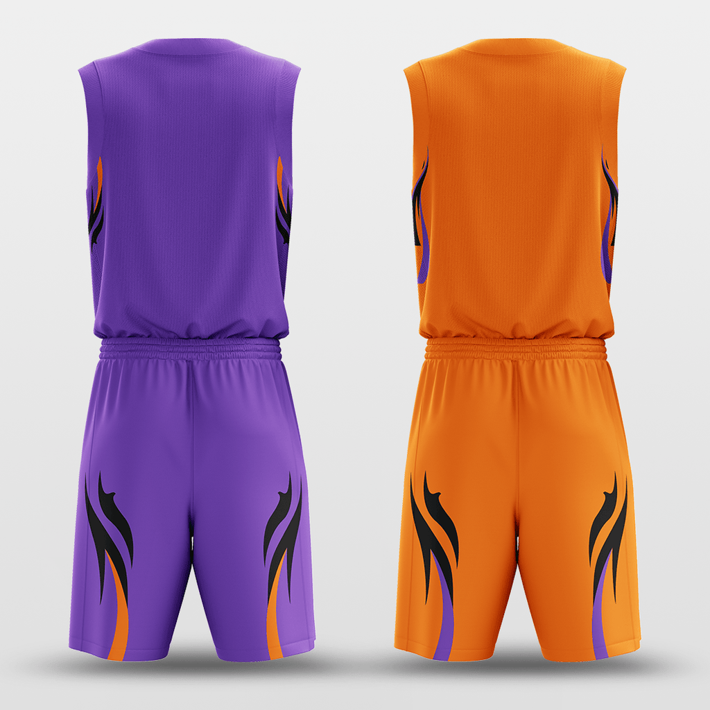 Z435 | Flames Full Dye Sublimated Reversible Basketball Set :: Basketball  Team Jerseys