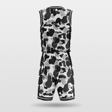 Snow Leopard Sublimated Basketball Set