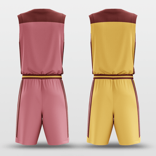 Pink&Yellow Classic 68 Reversible Basketball Set