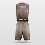 Brown Sublimated Basketball Uniform