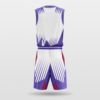 Blue and White Sublimated Basketball Jersey