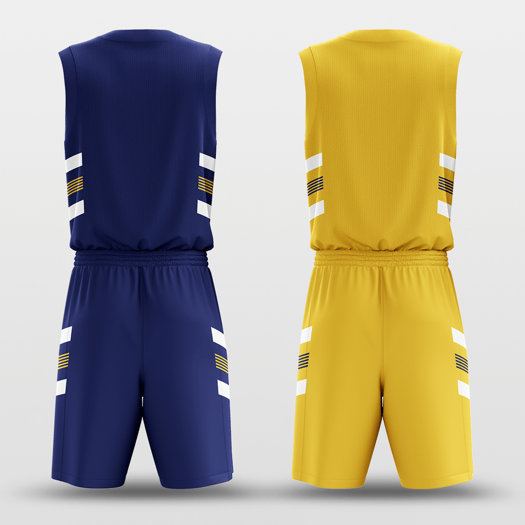 Navy&Yellow Sublimated Basketball Uniform