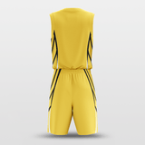 Yellow Sublimated Basketball Uniform