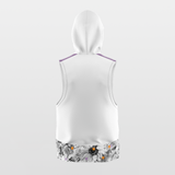 Pixel Flower Custom Basketball Sleeveless Hoodies Design