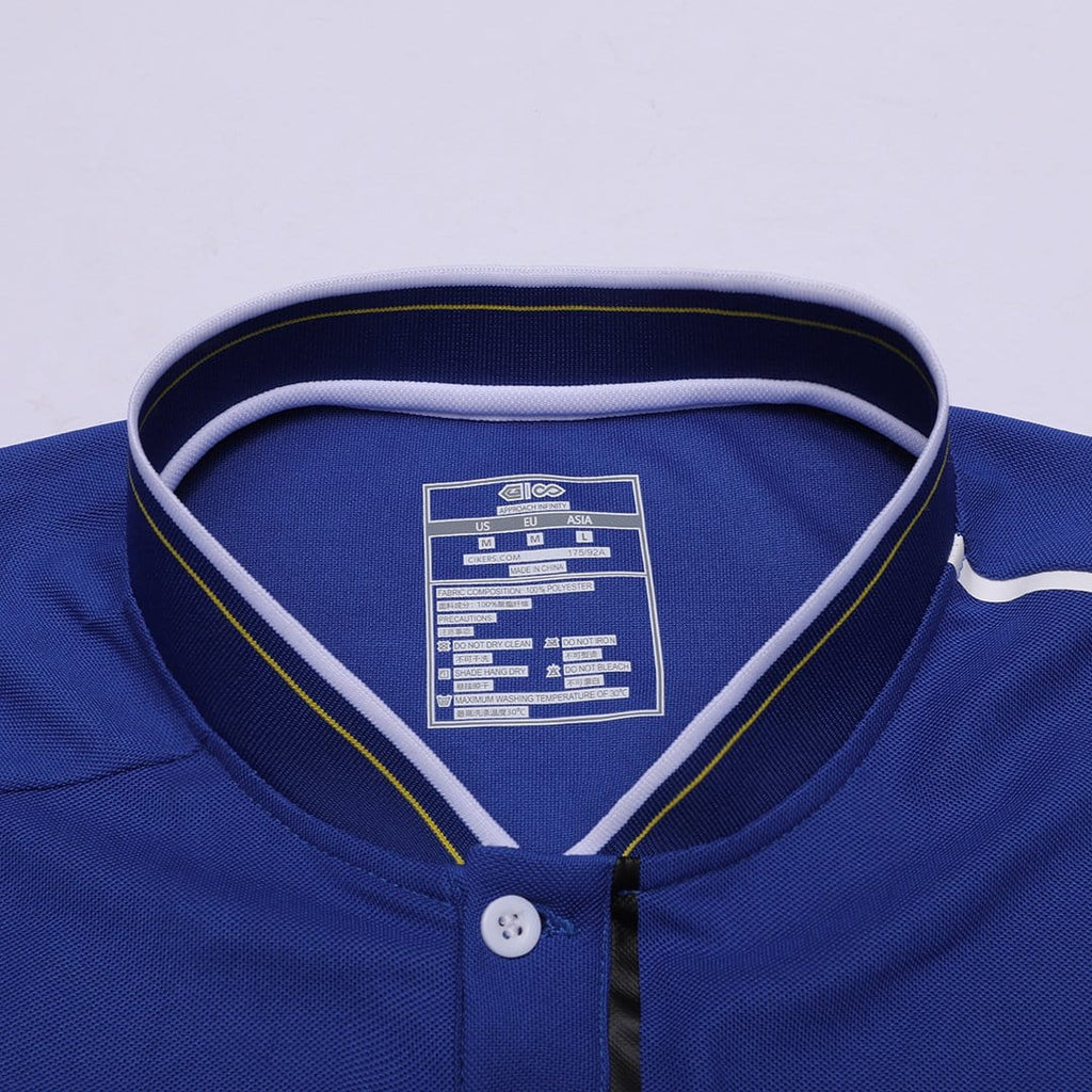 Blue Adult Stand Collar Polo Design