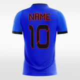 Blue and Black Customized Men's Sublimated Soccer Jersey Mockup