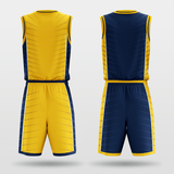 Yellow&Blue Reversible Basketball Jersey