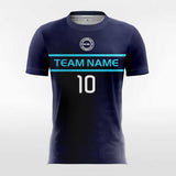 Custom Navy Blue Sublimated Soccer Jersey