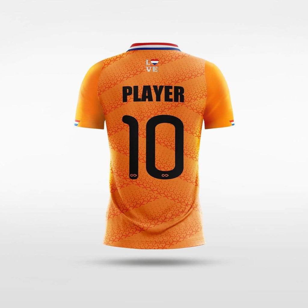 Stryker Netherlands Soccer Team Shirt Adult Orange Knvb (Small)