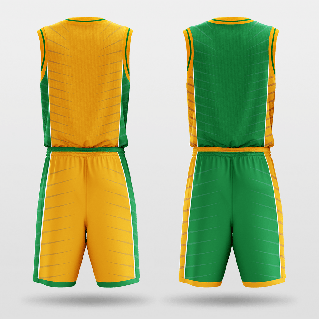 Yellow&Green Reversible Basketball Jersey