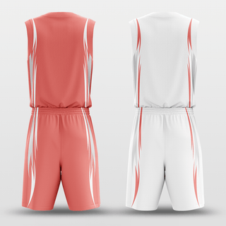 Watermelonred&White Murmur Reversible Basketball Set