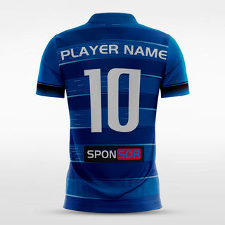 Custom Blue Men's Sublimated Soccer Jersey