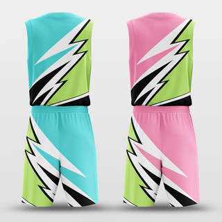 Pink&Cyan Windstorm Customized Basketball Set