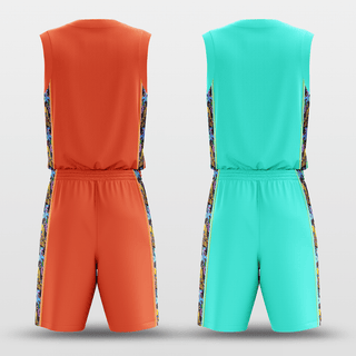 Orange&MintSecret Reversible Basketball Set