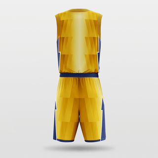 Yellow Sublimated Basketball Uniform